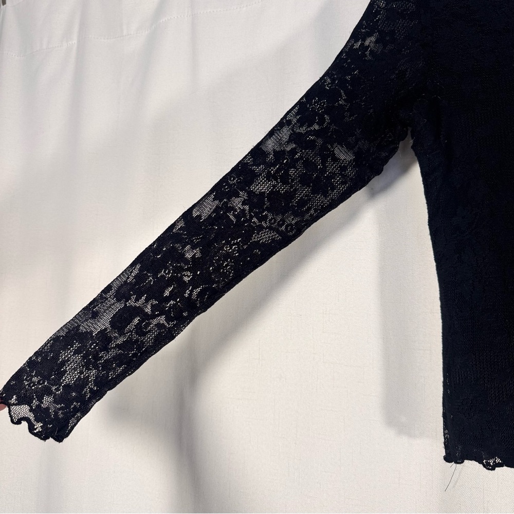 Moa Moa Y2K Black Lace Long Sleeve Top - Picture 4 of 6